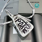 Colestore Balenciaga Hourglass XS Graffiti-Print Leather Bag 19x8x11cm - 3
