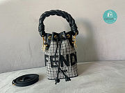 Fendi Mon Tresor Grey houndstooth Wool Mini 12x18x10cm - 1