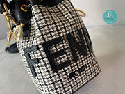 Fendi Mon Tresor Grey houndstooth Wool Mini 12x18x10cm - 6