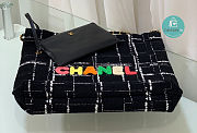 Chanel 22 Handbag Wool Tweed & Gold-Tone Metal Multicolor 38 × 42 × 8 cm - 6