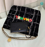 Chanel 22 Handbag Wool Tweed & Gold-Tone Metal Multicolor 38 × 42 × 8 cm - 5