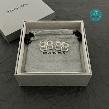 Balenciaga BB 2.0 XS Earrings In Grey 