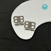 Balenciaga BB 2.0 XS Earrings In Grey  - 3