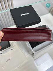Chanel Red Chevron Lambskin Leather Classic WOC Clutch Bag 19×12.5×3.5cm - 2