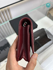 Chanel Red Chevron Lambskin Leather Classic WOC Clutch Bag 19×12.5×3.5cm - 3