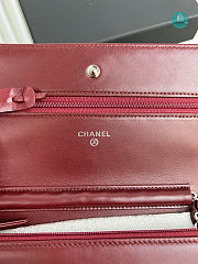 Chanel Red Chevron Lambskin Leather Classic WOC Clutch Bag 19×12.5×3.5cm - 6