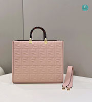Fendi Sunshine Medium Pink Leather Shopper 37x13.5x32 - 1