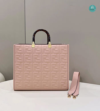 Fendi Sunshine Medium Pink Leather Shopper 37x13.5x32