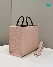 Fendi Sunshine Medium Pink Leather Shopper 37x13.5x32 - 2