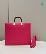 Fendi Pink Sunshine Logo Debossed Medium Tote Bag 36x13x32 cm - 6