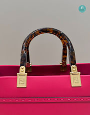 Fendi Pink Sunshine Logo Debossed Medium Tote Bag 36x13x32 cm - 2