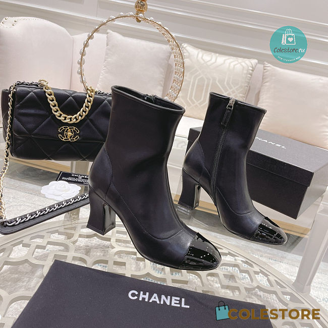 Chanel Black Wool Short Boots 7.5cm - 1