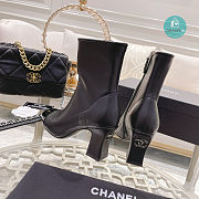Chanel Black Wool Short Boots 7.5cm - 2