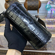 Louis Vuitton Black Papillon Trunk Epi Crocodile Pattern Leather 20x10x10cm - 6