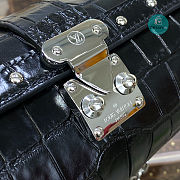 Louis Vuitton Black Papillon Trunk Epi Crocodile Pattern Leather 20x10x10cm - 4