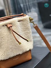 YSL Shearling Bucket Bag 14.5×20×12cm - 4