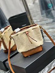 YSL Shearling Bucket Bag 14.5×20×12cm - 5