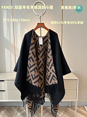 Fendi Poncho Multicolour Wool and Cashmere 140x150cm - 1