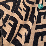 Fendi Poncho Brown Wool and Cashmere 140x160cm - 3