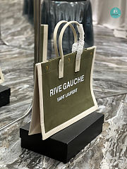 YSL Rive Gauche Tote Bag In Green 48x36x16cm - 4