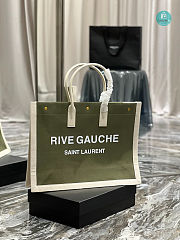 YSL Rive Gauche Tote Bag In Green 48x36x16cm - 2