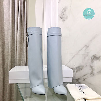 Givenchy Shark Lock Leather Knee-high Boots in Blue 