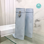 Givenchy Shark Lock Leather Knee-high Boots in Blue  - 5