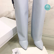 Givenchy Shark Lock Leather Knee-high Boots in Blue  - 4
