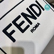 Fendi Roma Shopper Tote Canvas Small Neutral 35cm - 2