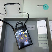 Colestore Balenciaga The Simpsons Leather Tote In Black 12x4.5x18cm - 1