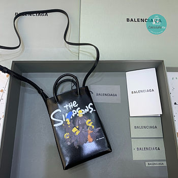 Colestore Balenciaga The Simpsons Leather Tote In Black 12x4.5x18cm