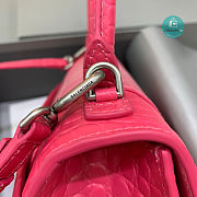 Colestore Balenciaga Hourglass S Embossed Crocodile Effect Shoulder Bag In Pink 23x10x14cm - 3