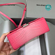 Colestore Balenciaga Hourglass S Embossed Crocodile Effect Shoulder Bag In Pink 19x8x11cm - 4