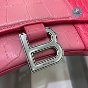 Colestore Balenciaga Hourglass S Embossed Crocodile Effect Shoulder Bag In Pink 19x8x11cm - 6