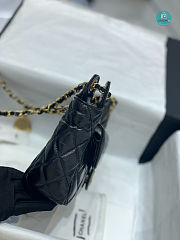 Chanel Hobo Bag In Black 21.5x22.5x7cm - 5