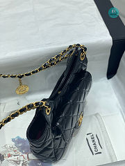 Chanel Hobo Bag In Black 21.5x22.5x7cm - 4