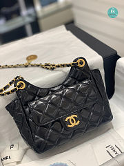 Chanel Hobo Bag In Black 21.5x22.5x7cm - 2