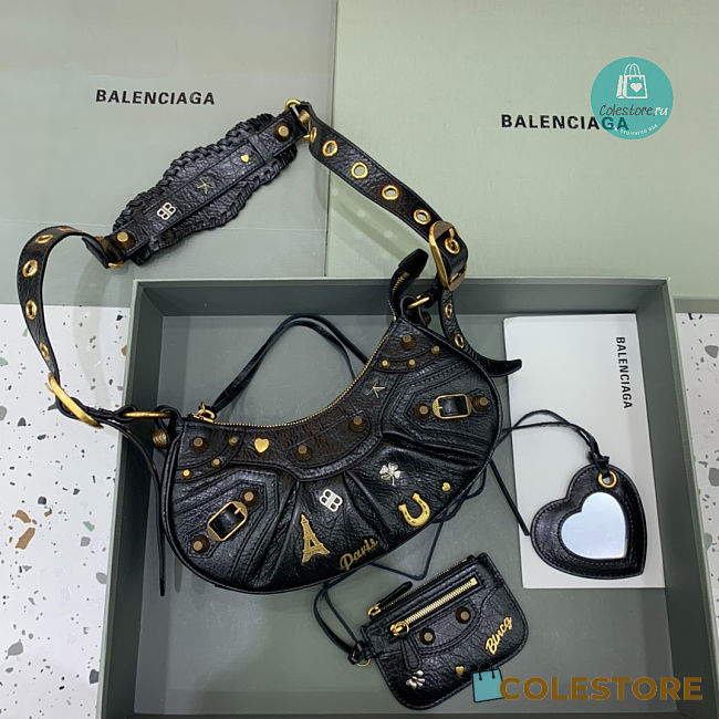 Colestore Balenciaga Le Cagole Xs Shoulder Bag With Pins 26x12x6 cm - 1