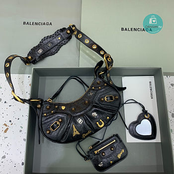 Colestore Balenciaga Le Cagole Xs Shoulder Bag With Pins 26x12x6 cm