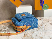 Louis Vuitton Blue Denim Monogram Sling Bag 18x20x7cm - 6