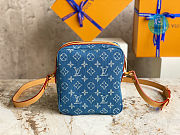 Louis Vuitton Blue Denim Monogram Sling Bag 18x20x7cm - 5