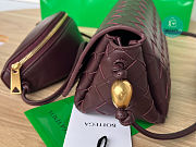 Bottega Veneta Intrecciato Multi Pouch Crossbody Bag In Grape 18x9x8 cm - 5