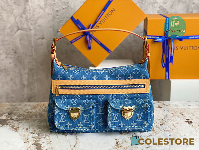 Louis Vuitton Brand New Gorgeous Denim Bag 30x10x19cm - 1