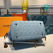 Louis Vuitton Hina MM Mahina Leather Handbag In Blue 46x29.5x17cm - 4