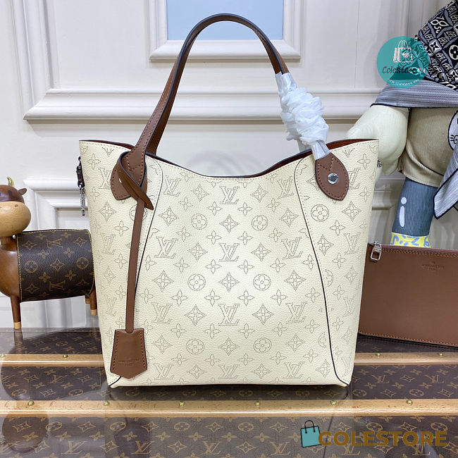 Louis Vuitton Hina MM Mahina Leather Handbag In Cream 46x29.5x17cm - 1