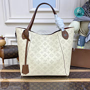Louis Vuitton Hina MM Mahina Leather Handbag In Cream 46x29.5x17cm - 1