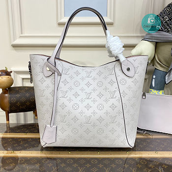 Louis Vuitton Hina MM Mahina Leather Handbag In White 46x29.5x17cm