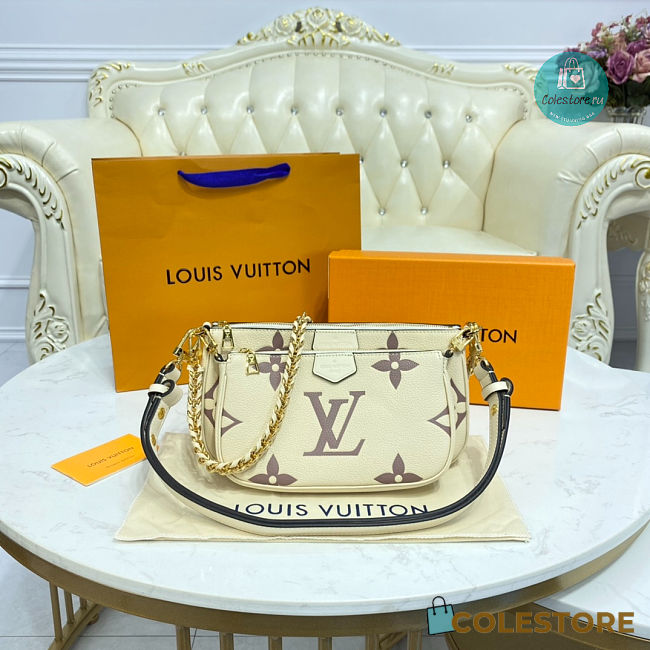 Louis Vuitton Multi Pochette Accessoires Crossbody Bag In Beige 25 x 14.5 x 4.5 cm - 1