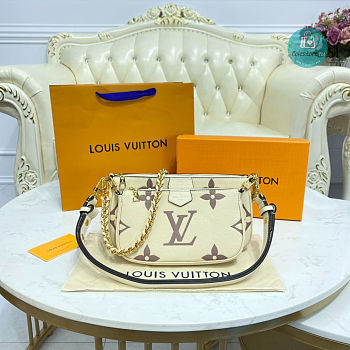 Louis Vuitton Multi Pochette Accessoires Crossbody Bag In Beige 25 x 14.5 x 4.5 cm