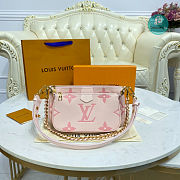 Louis Vuitton Multi Pochette Accessoires Crossbody Bag In Pink 25 x 14.5 x 4.5 cm - 1